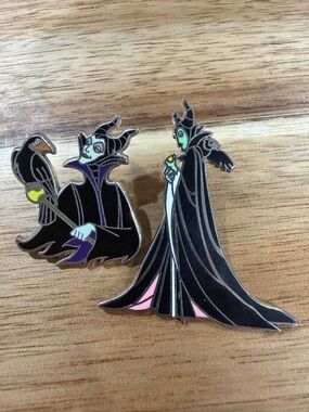 Maleficent Enamel Pin Set - Black, Purple, Pink, Green